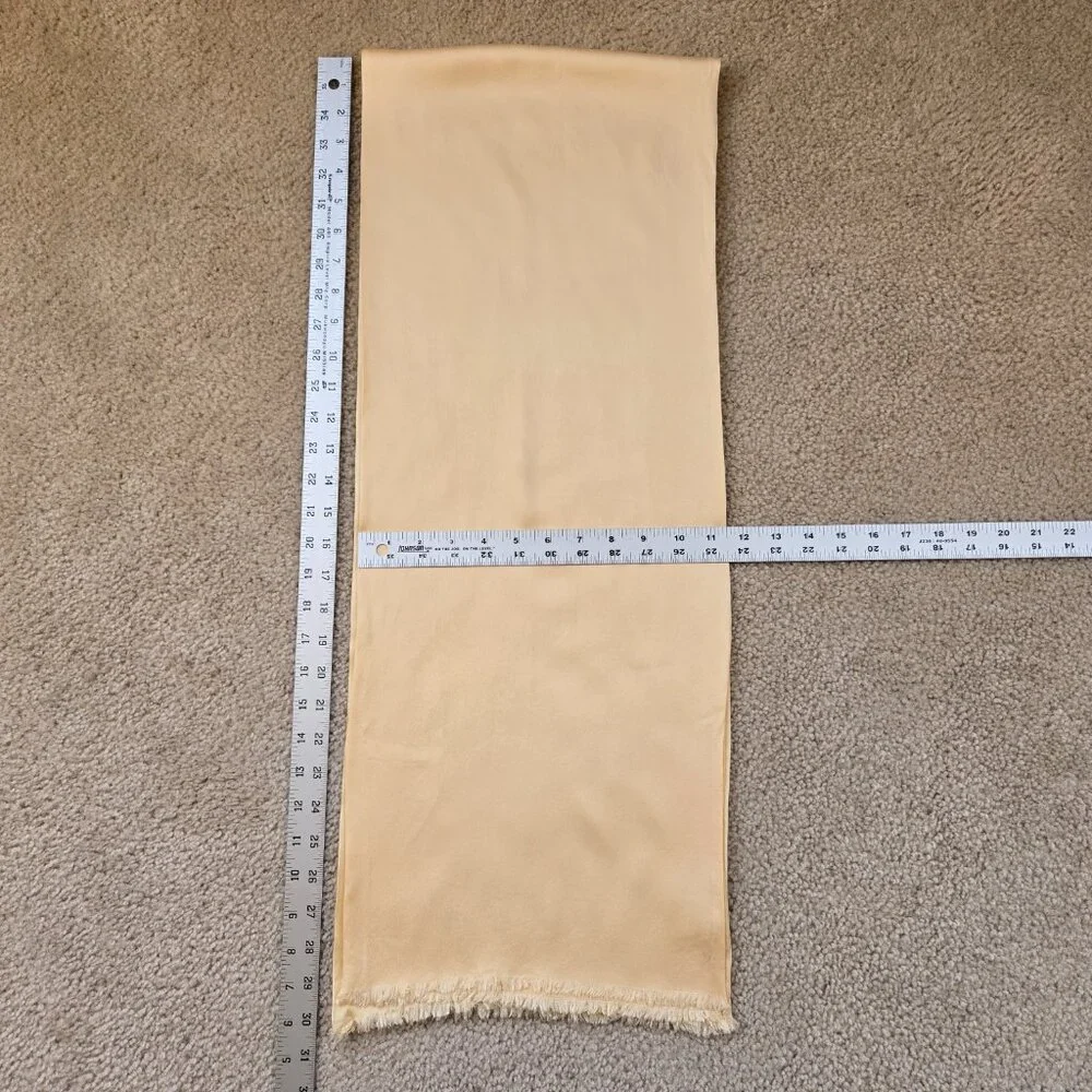 NWOT Silk Talbots Butter Yellow Oblong Scarf